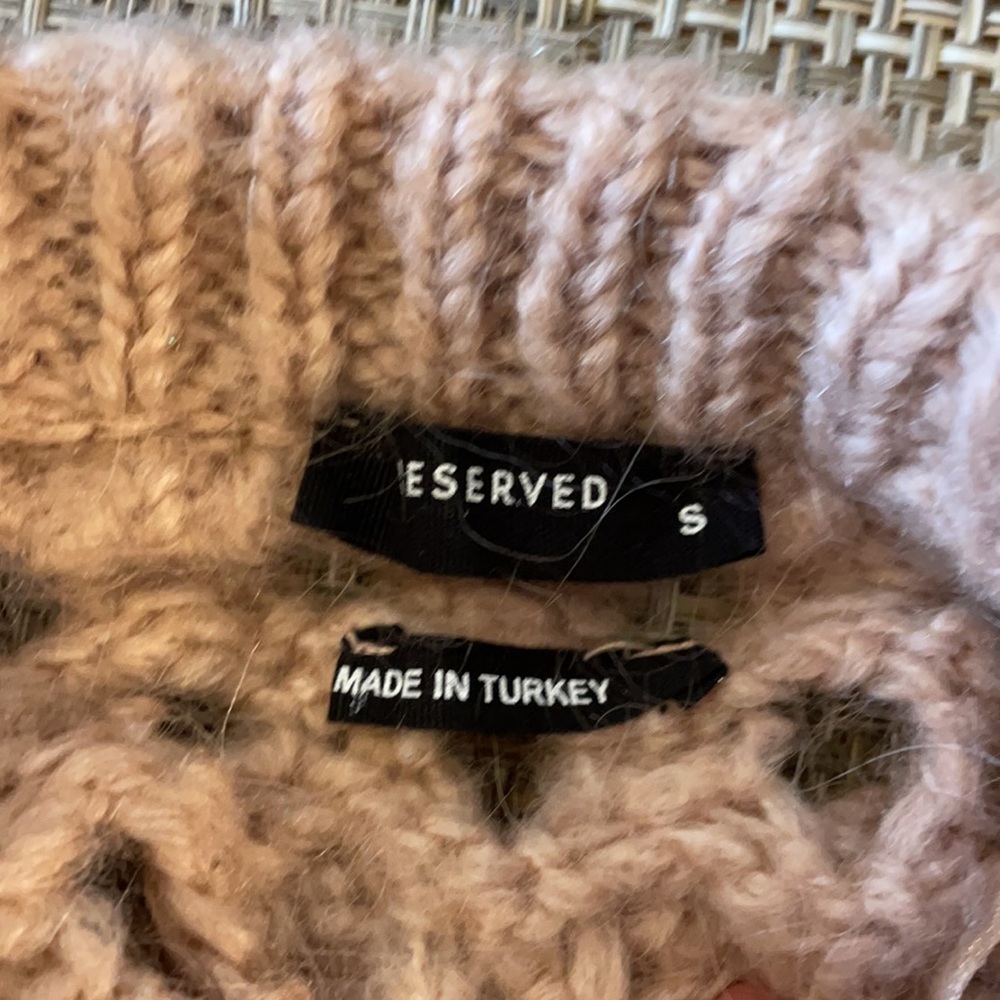 Wool and mohair Reserved sweater chunky soft - Picture 7 of 12